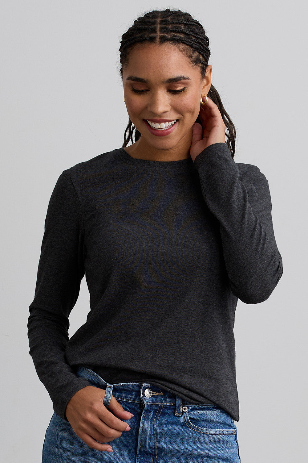 Long sleeve v neck t shirt hotsell