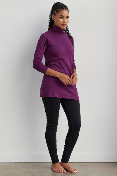 Women's Organic Soft Long Sleeve High Neck Tunic