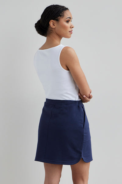 Women\'s Organic Cotton Mini Skirt | Indigo Skirt Fair Mini French | Terry