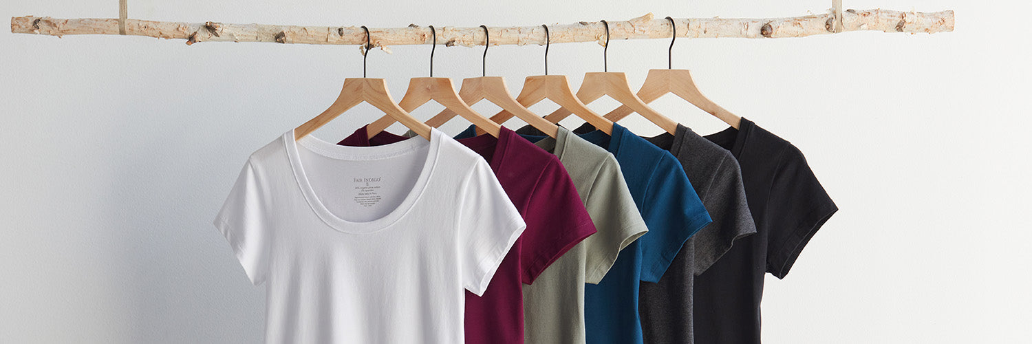 womens organic cotton t-shirts - ethically made and fair trade clothing