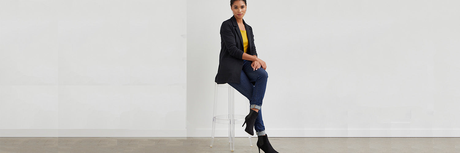 womens organic cotton knit jackets and blazers