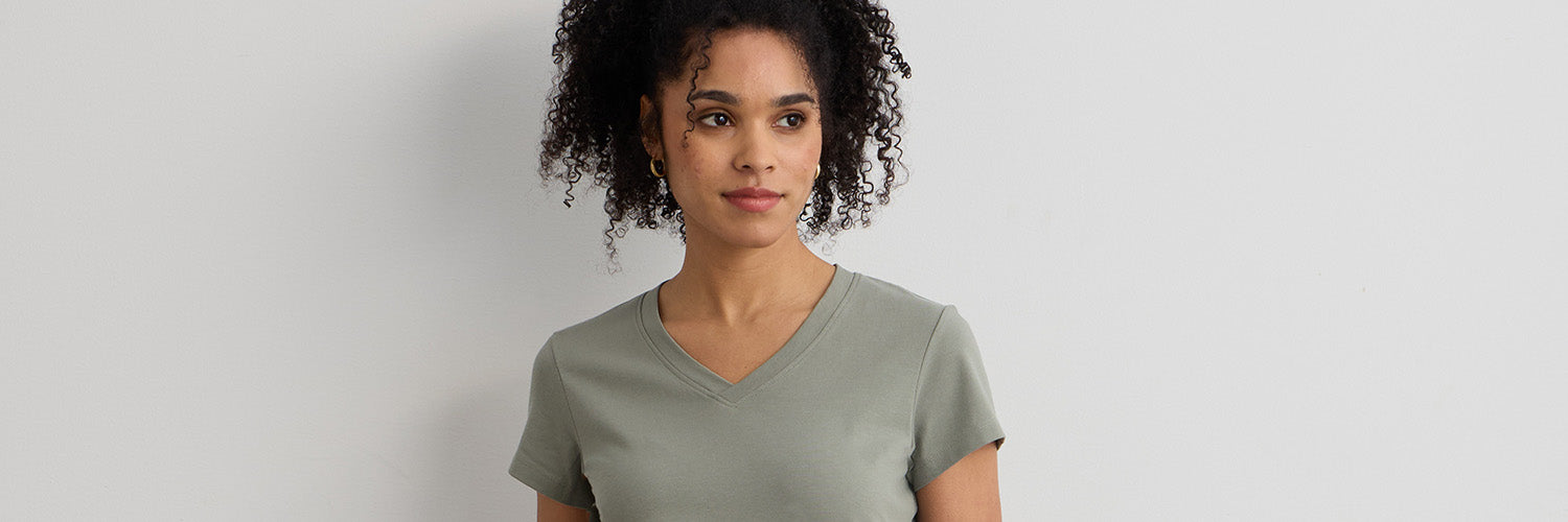 women's organic cotton v-neck t-shirts