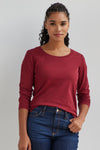 Women's Organic Scoop Neck Long Sleeve Tee