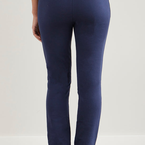 womens organic 100% cotton leggings - navy blue - fair indigo fair trade ethically made