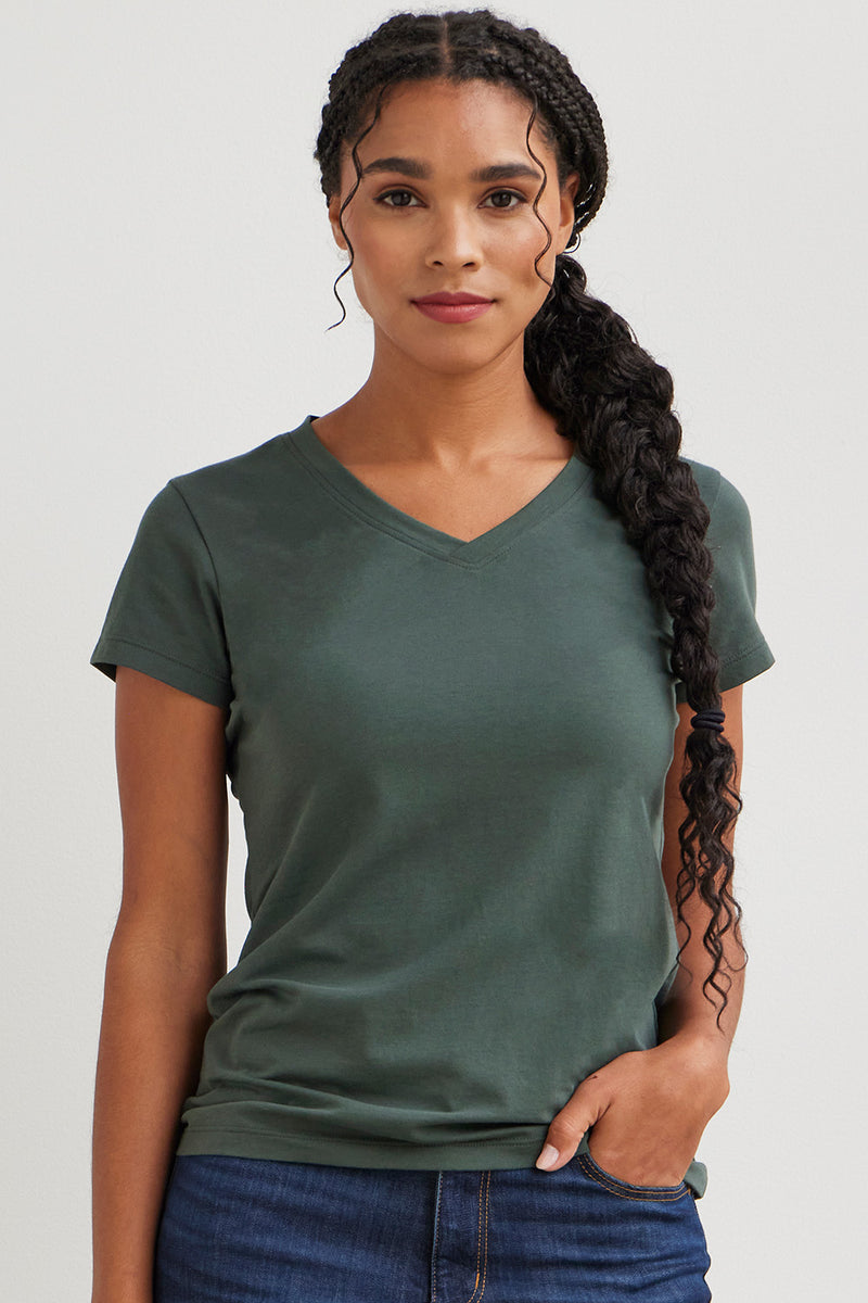 Dark green v neck hotsell t shirt