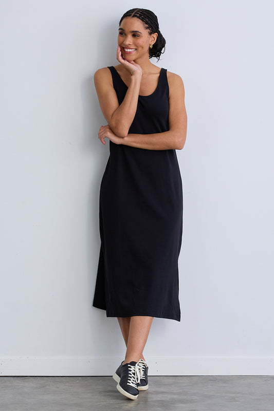 Women's 100% Organic Cotton Midi Tank Dress