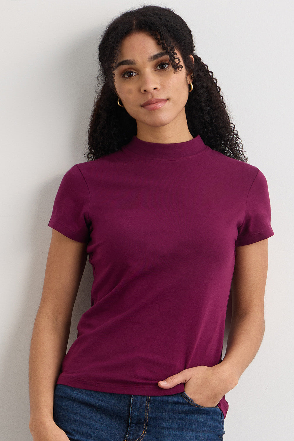 Fair Indigo Women's Organic Pima Cotton Half Sleeve Boat Neck Top (XS,  Black) at  Women's Clothing store