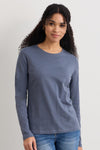 Women's 100% Organic Cotton Relaxed Long Sleeve Crew Neck T-Shirt