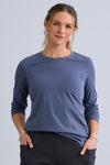 Women's 100% Organic Cotton Relaxed Long Sleeve Crew Neck T-Shirt