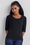 Women's Organic Half Sleeve Scoop Neck Tee