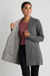 fair trade baby alpaca sweater cardigan jacket reversible top grey gray fair indigo organic ethically made