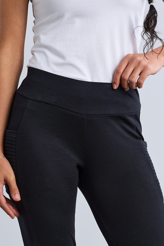 Women's Organic 100% Cotton Seamed Leggings with Pockets