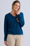 Women's Organic Cotton Relaxed V-Neck Sweater