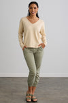 Women's Organic Cotton Relaxed V-Neck Sweater