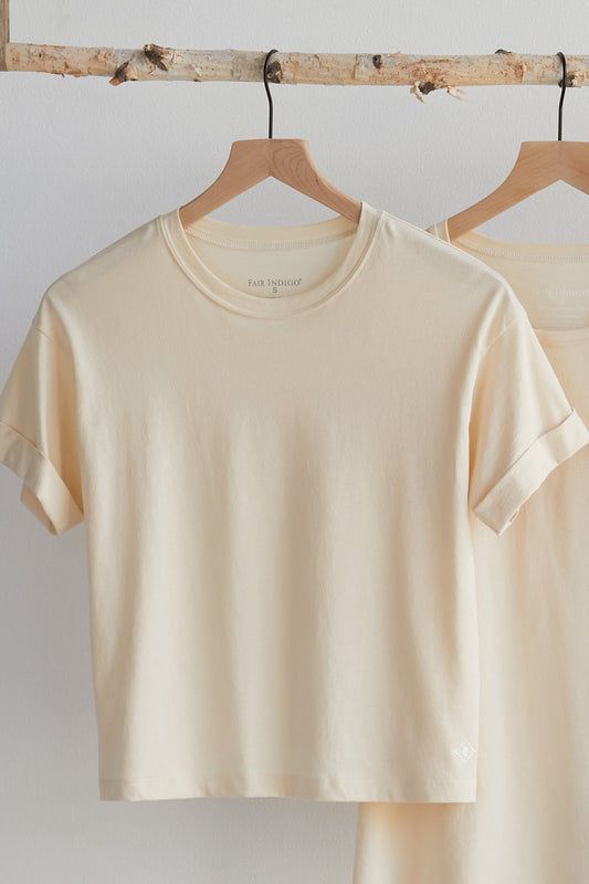 Women's Organic 100% Cotton Relaxed Crop T-shirt