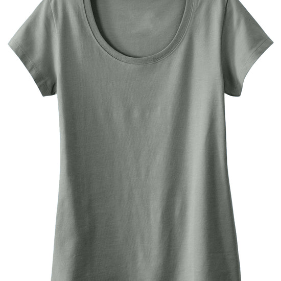 womens organic cotton scoop neck t-shirt - sage green - fair indigo fair trade ethically made