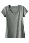 womens organic cotton scoop neck t-shirt - sage green - fair indigo fair trade ethically made