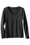 Women's Organic Scoop Neck Long Sleeve Tee