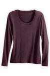 Women's Organic Scoop Neck Long Sleeve Tee