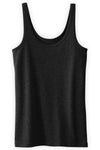 womens organic cotton tank top -dark charcoal heather grey - fair trade ethically made