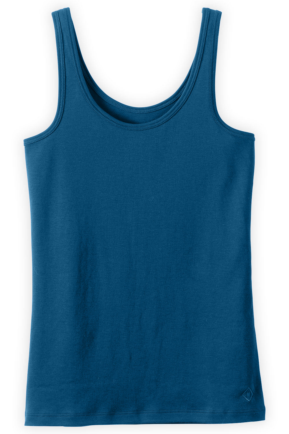 womens 100% organic cotton tank top - peacock blue - fair trade ethically made