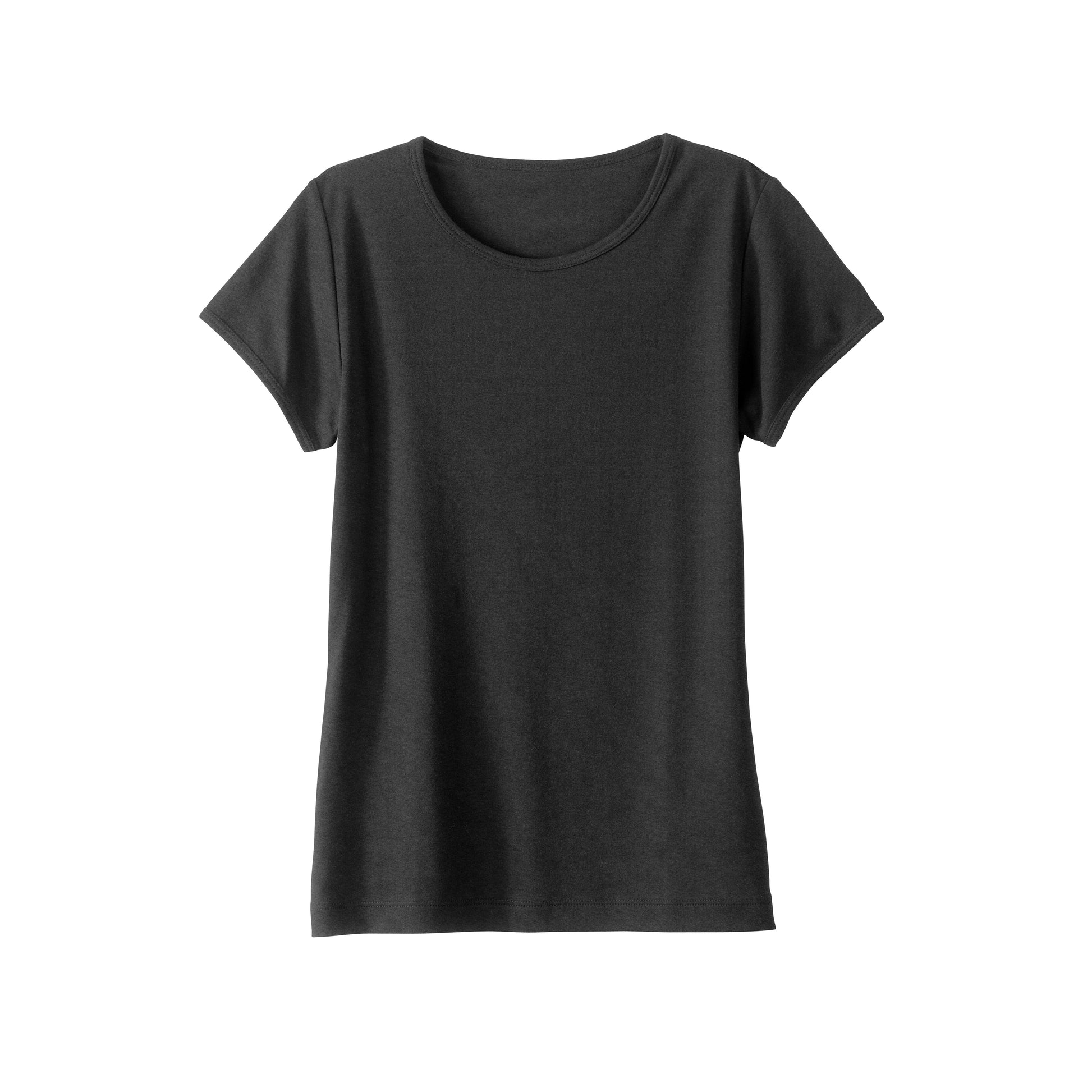 womens organic pima cotton jewel neck t-shirt - dark charcoal heather grey - fair indigo fair trade 