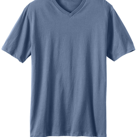 mens organic blend v neck t shirt- forever blue - fair trade ethically made