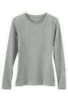 Women's 100% Organic Cotton Relaxed Long Sleeve Crew Neck T-Shirt