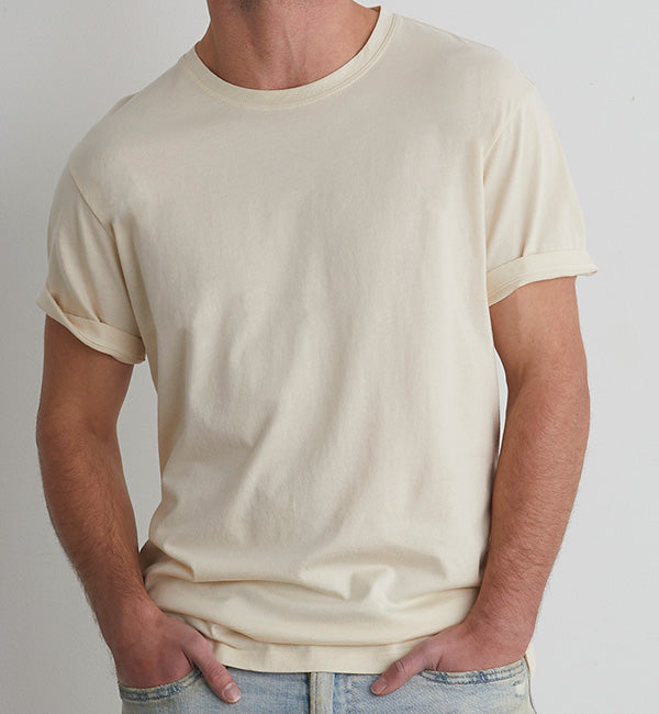 Men s 100 Organic Cotton Crew Neck T Shirt