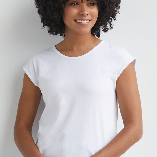 womens organic easy t-shirt - white - fair indigo fair trade ethically made