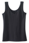 womens organic cotton reversible tank top- black - fair indigo fair trade ethically made