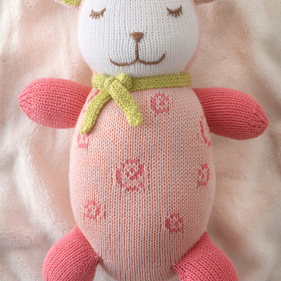 cutie the lamb organic cotton stuffed animal - ethically made - fair trade - fair indigo - joobles