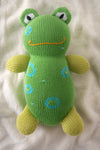 flop the frog organic cotton stuffed animal - ethically made - fair trade - fair indigo - joobles